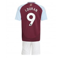 Aston Villa Jhon Duran #9 Koszulka Podstawowa dzieci 2024-25 Krótki Rękaw (+ krótkie spodenki)